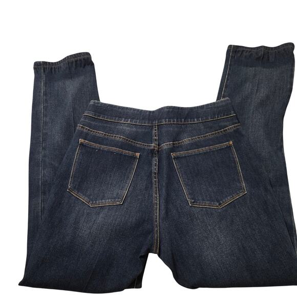 Soft Surroundings Pull On Jeggings Dark Wash Stretch Denim Pants Women’s Size S - Picture 7 of 8